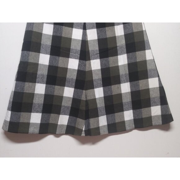 Vintage 70s Plaid Skirt A LIne Tartan Plaid Flannel Sz M/L Long Midi green black - Picture 5 of 7